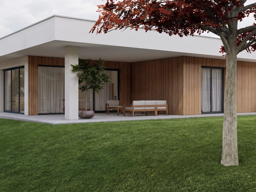 Bungalov s presklenou terasou — pohľad 1